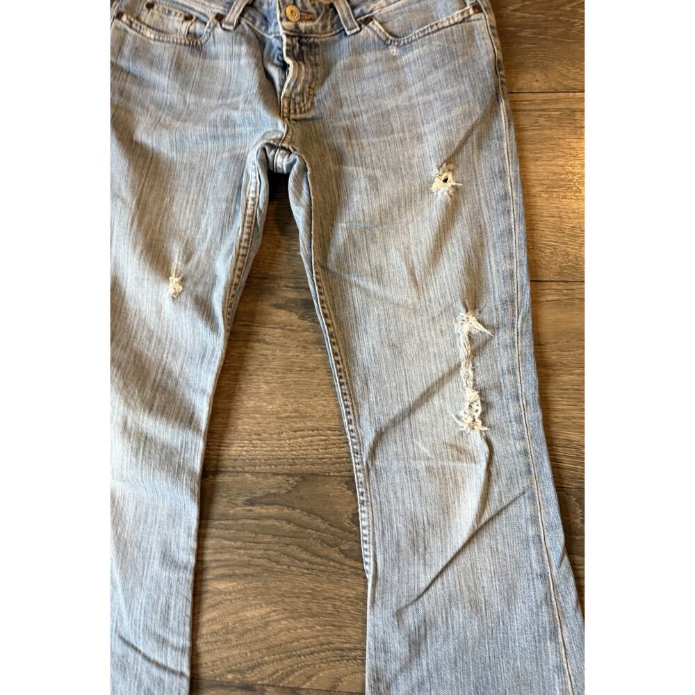 BKE Starlite Stretch Distressed Flare Jeans Sz 30x33.5 Y2K Grunge Paint Splatter - Picture 6 of 14
